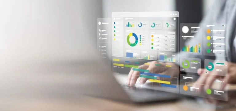 Expert presentation shows marketing strategy resource overview via infographic pie chart graph datum tracking indicator statistic report business ai